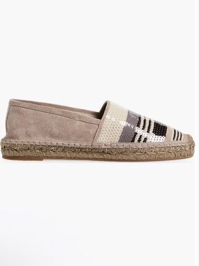 Brunello Cucinelli Sequin Stripe Suede
Espadrille (NWT)